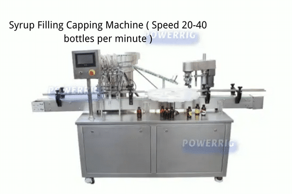 Syrup Filling Capping Machine ( Speed 20-40 bottles per minute )
