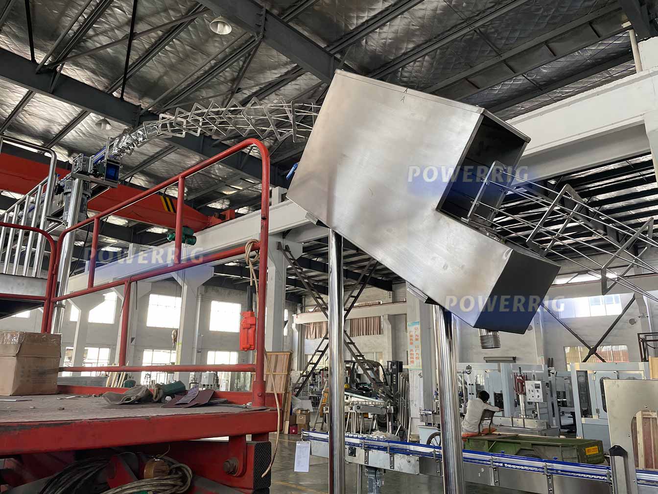 Inline can rinser / can washing machine