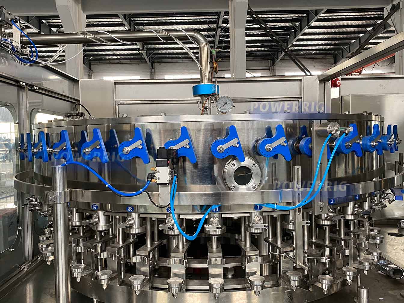 Isobaric pressure / counter pressure filling system