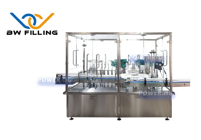 spray vial filling and capping machine