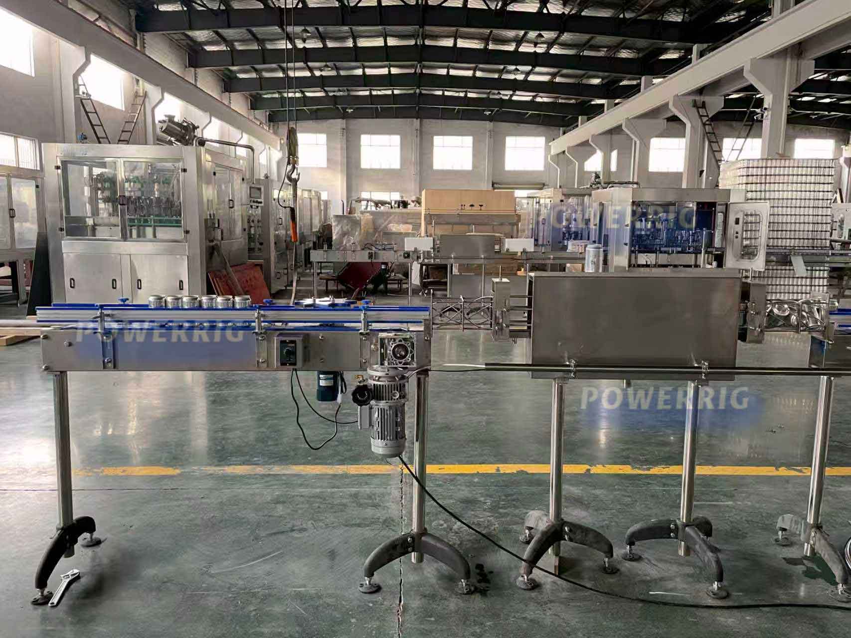 Inline can rinser / can washing machine