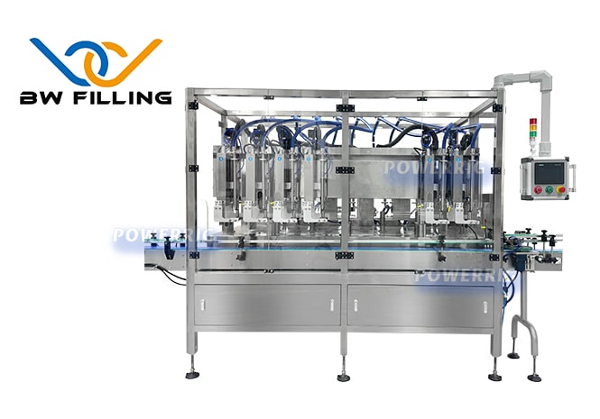 6 heads tracking linear liquid filling machine